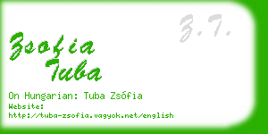 zsofia tuba business card